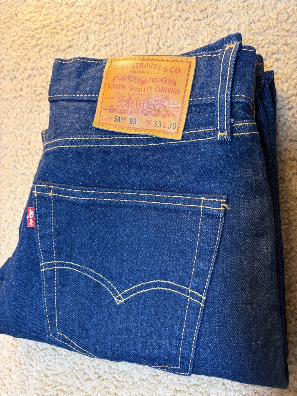 Modern Dark Blue Levi’s Premium 501 93’